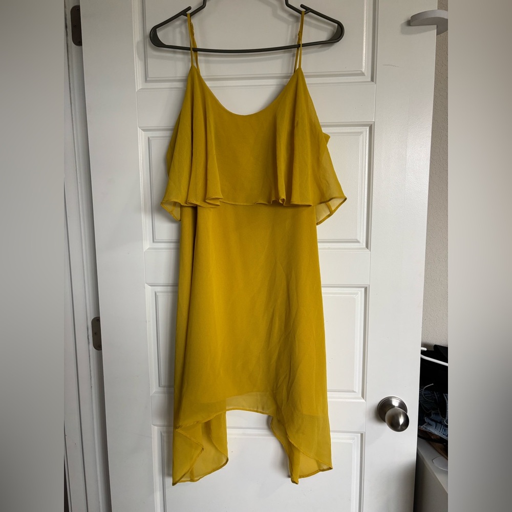 BCBGeneration Asymmetrical Yellow Dress
